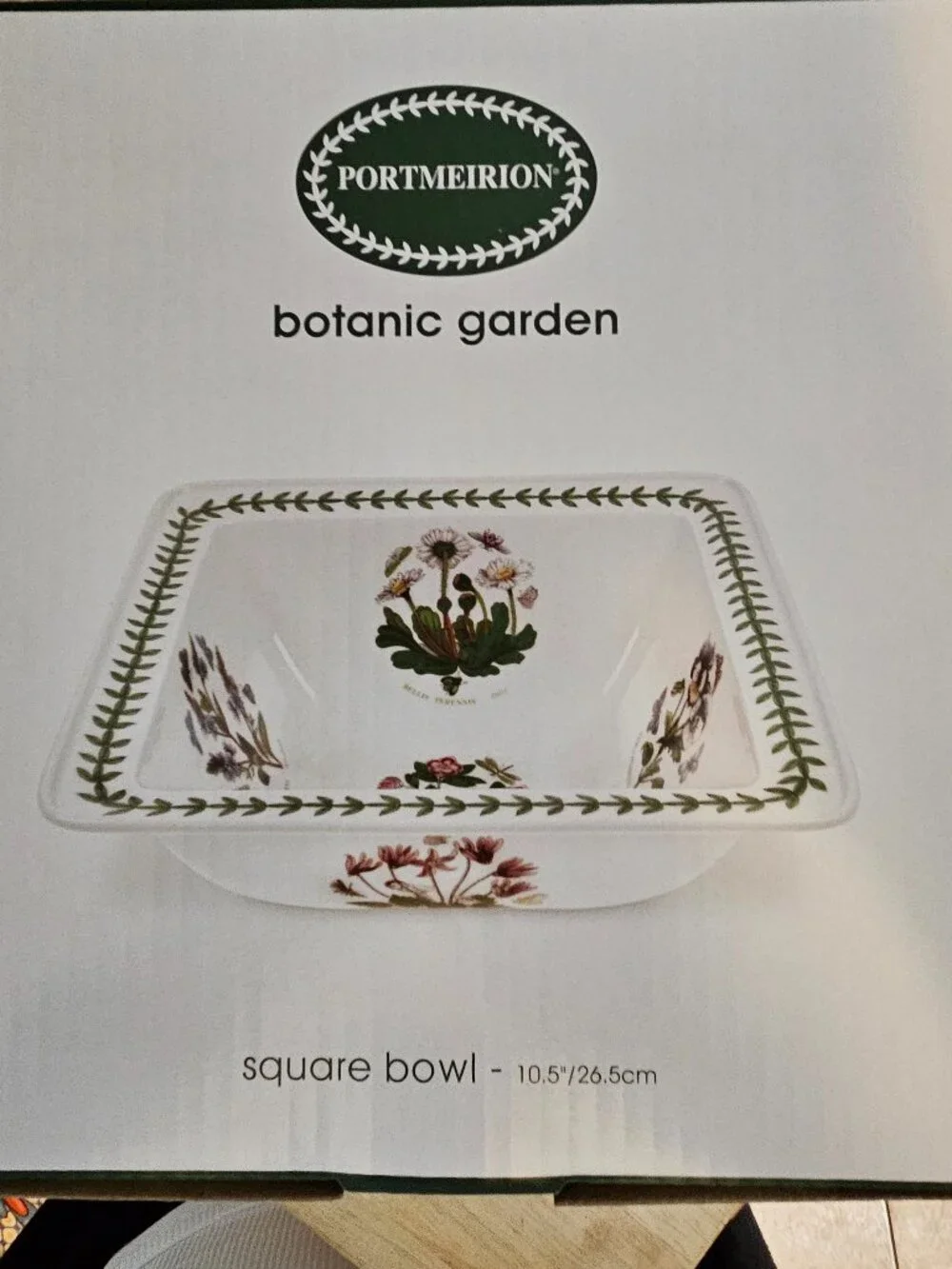 Portmeirion Botanic Garden Square Serving Bowl 10.5 inches